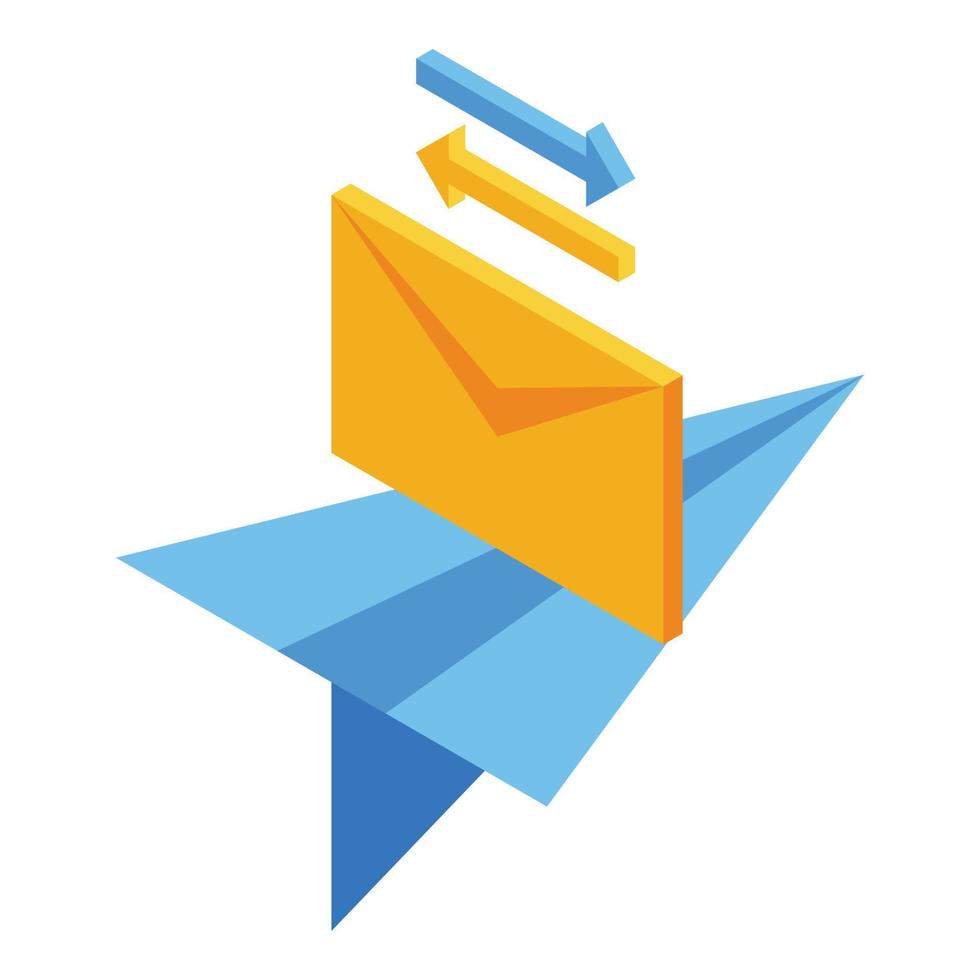 Mail speed icon isometric vector. Fast envelope vector