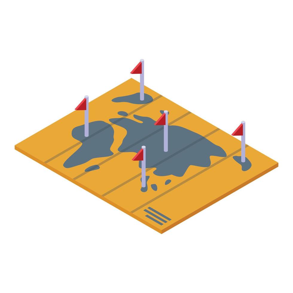 Scouting map icon isometric vector. Scout desert map vector