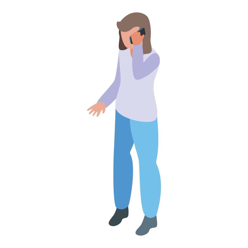 Phone calling icon isometric vector. Call talk vector
