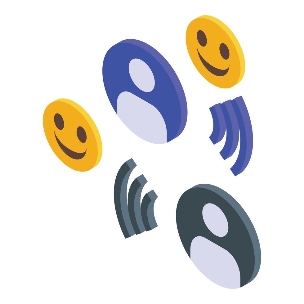 Avatar messaging icon isometric vector. People phone vector