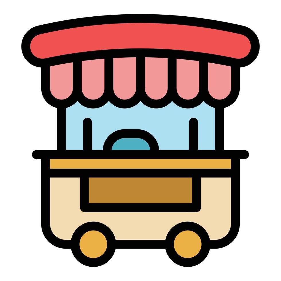 Street food commerce icon color outline vector