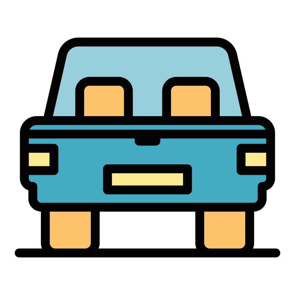 Car trunk door icon color outline vector