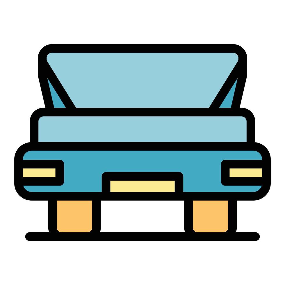 Car boot door icon color outline vector