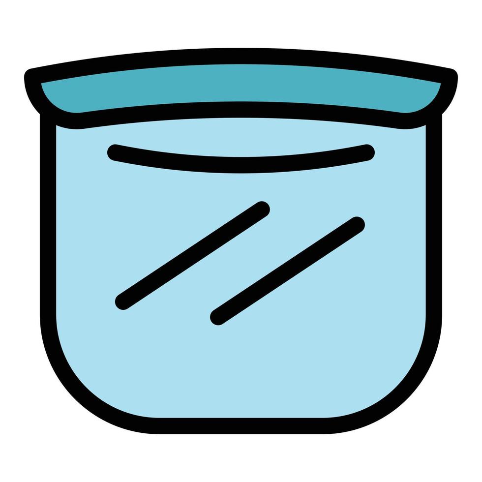 Health face shield icon color outline vector