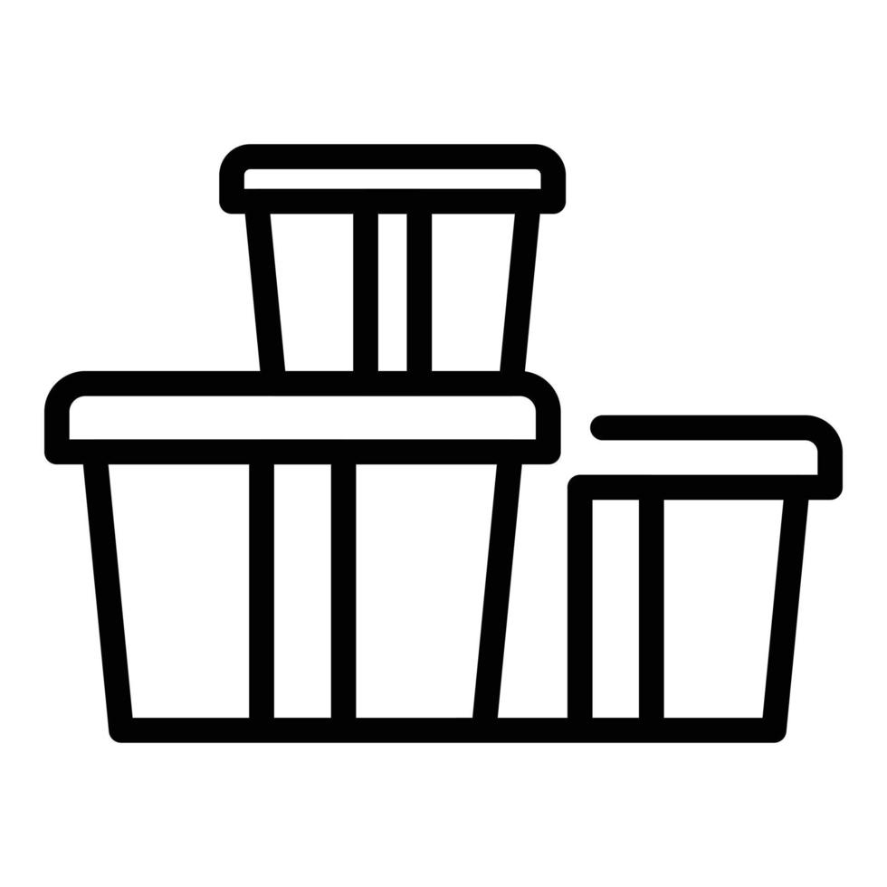 Smart office boxes icon, outline style vector