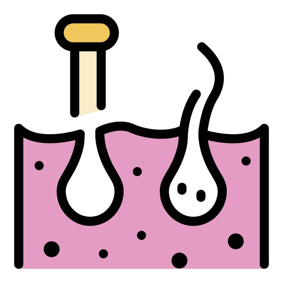 Gel skin care icon color outline vector
