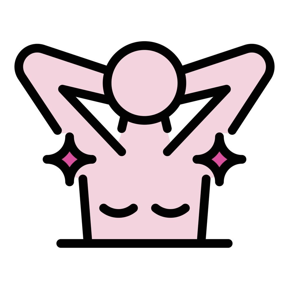 Clean armpits icon color outline vector