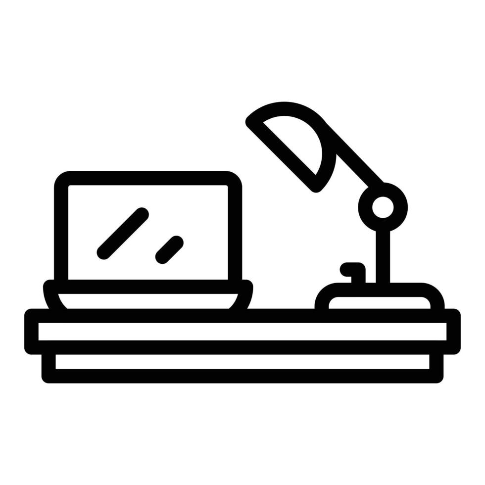 Smart office space icon, outline style vector