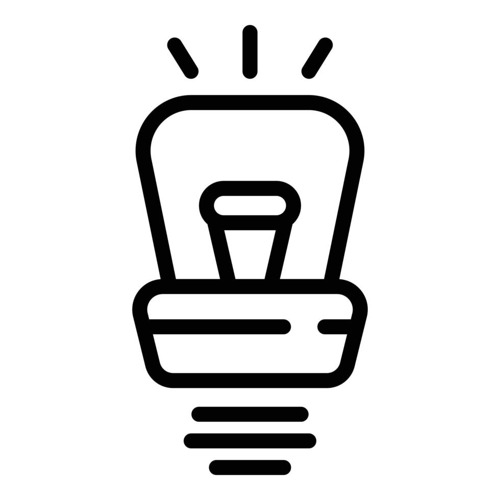 Solution smart lightbulb icon, outline style vector