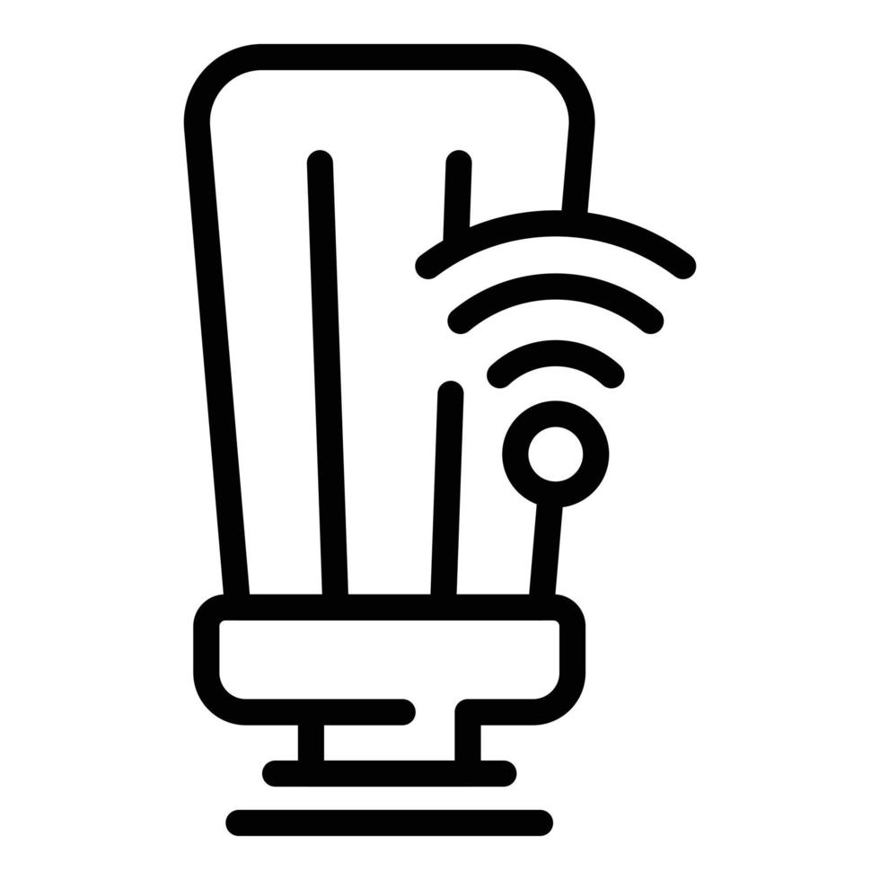 Business smart lightbulb icon, outline style vector
