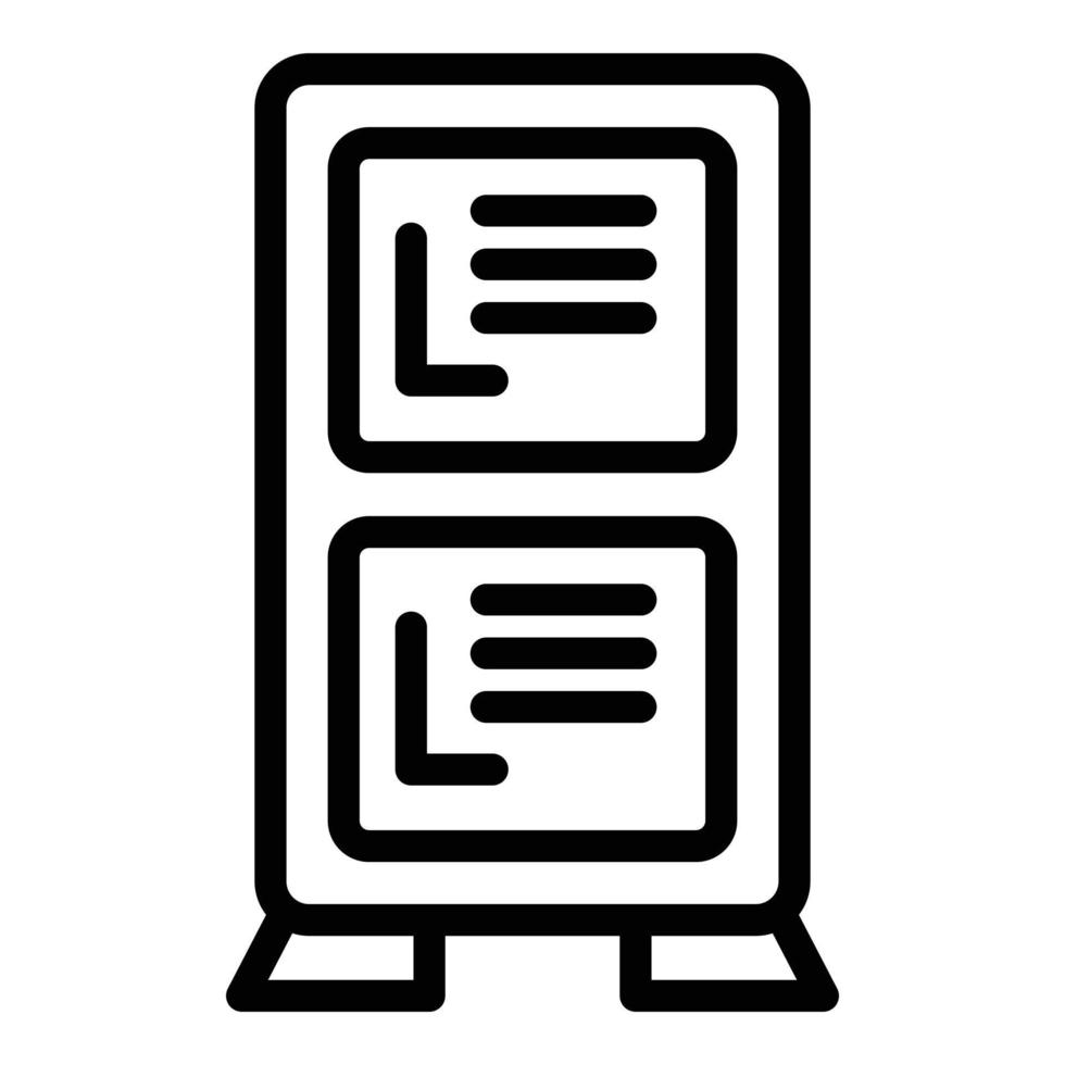 Deposit room locker icon, outline style vector