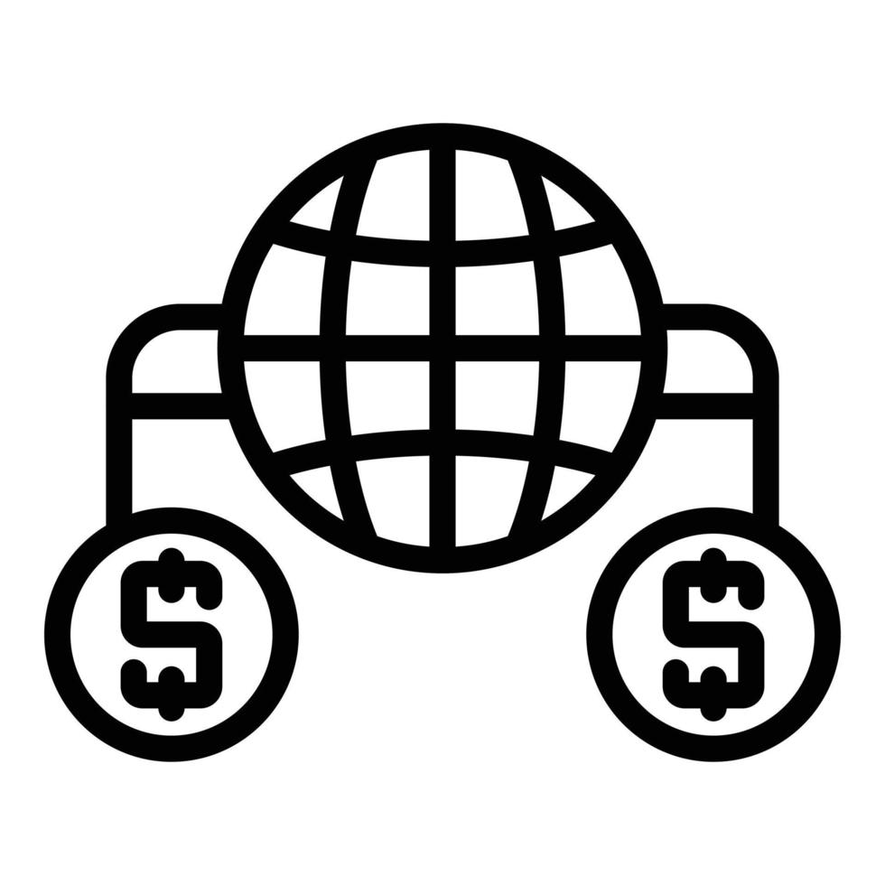 Global bank reserves icon, outline style 15887316 Vector Art at Vecteezy