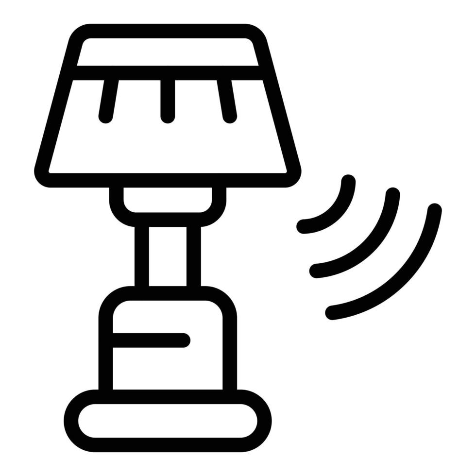 Lamp smart lightbulb icon, outline style vector