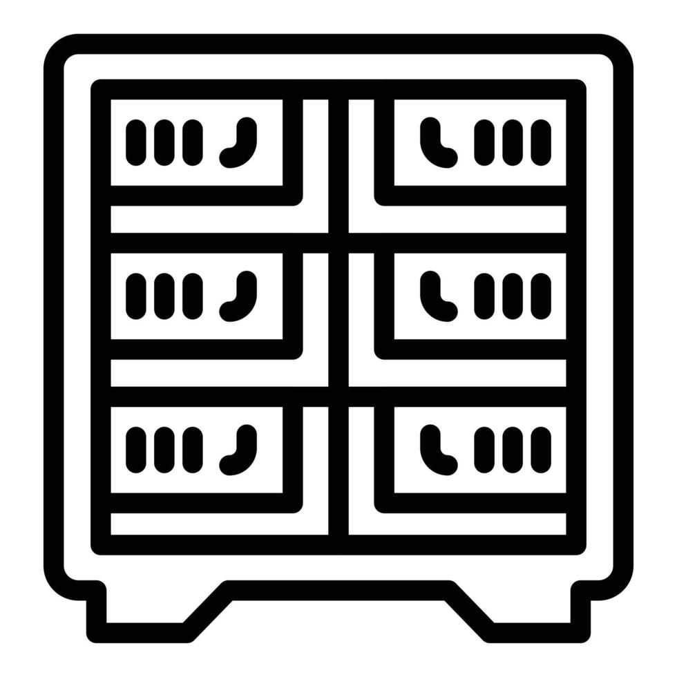 Deposit room store icon, outline style vector