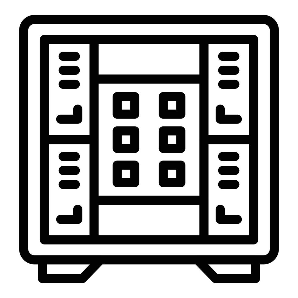 Deposit room check icon, outline style vector