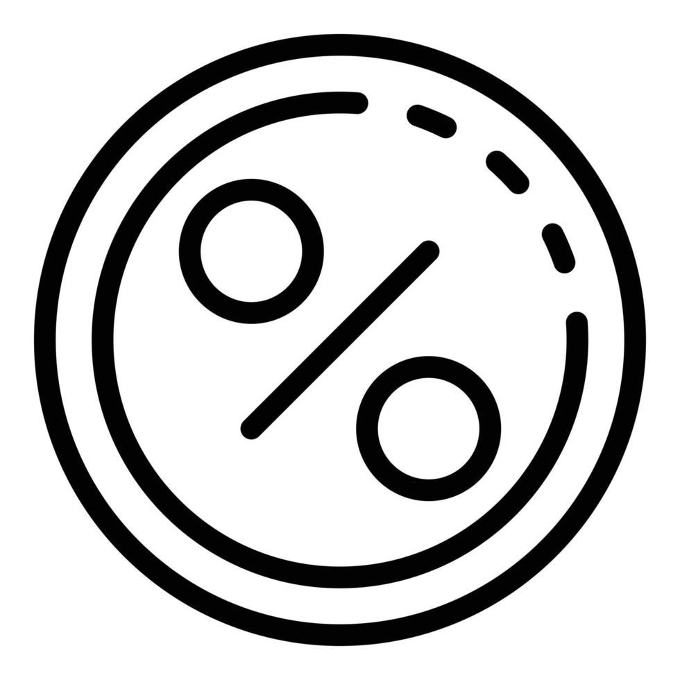 Cash rate icon, outline style vector
