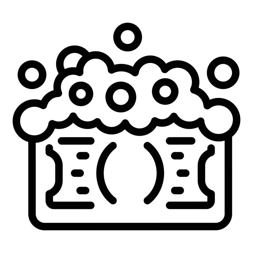 Laundry money corruption icon, outline style vector