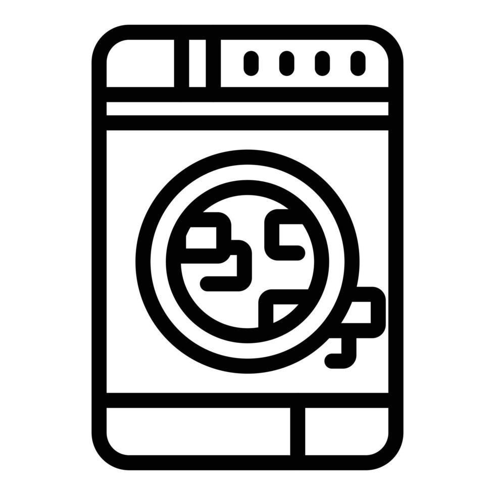 Laundry money home machine icon, outline style vector