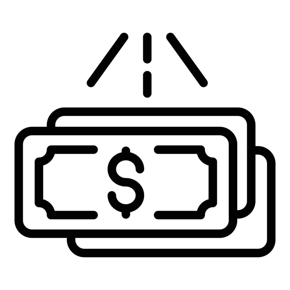 Laundry money new cash icon, outline style vector