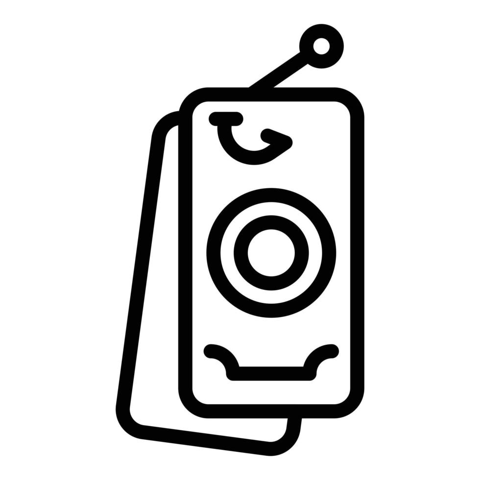Hook laundry money icon, outline style vector