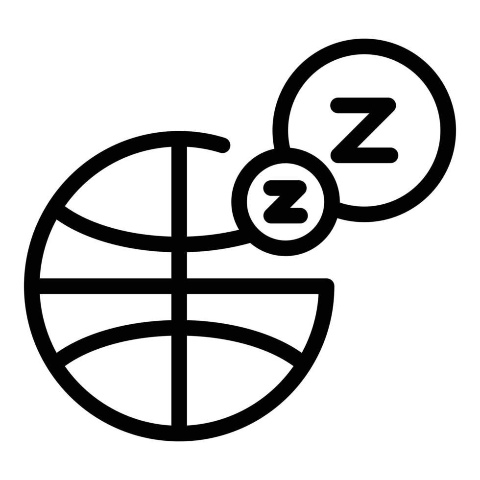Planet jet lag icon, outline style vector