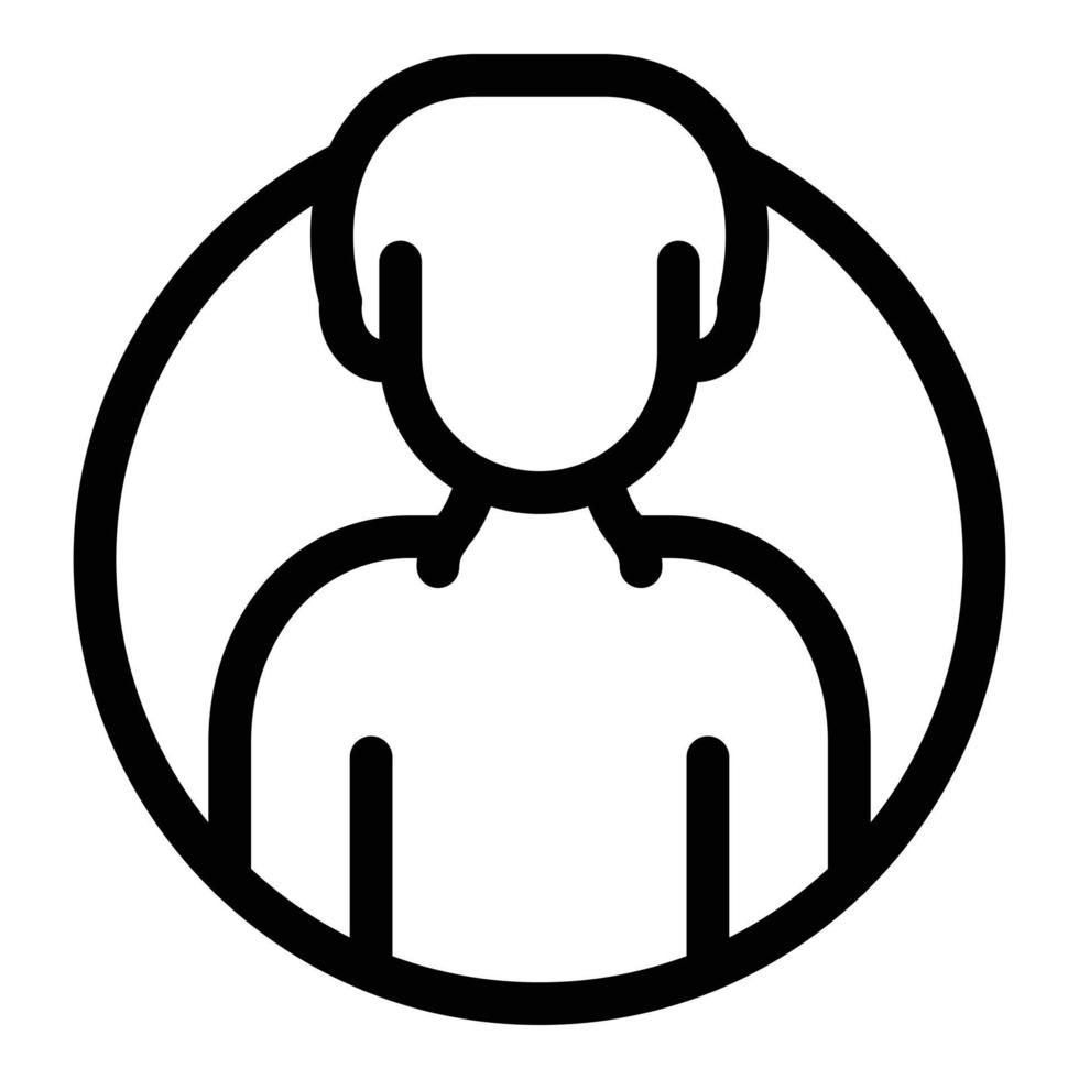 Anonymous user icon, outline style vector