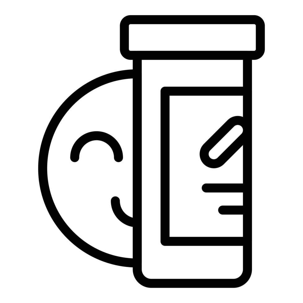 Antidepressant drug icon, outline style vector