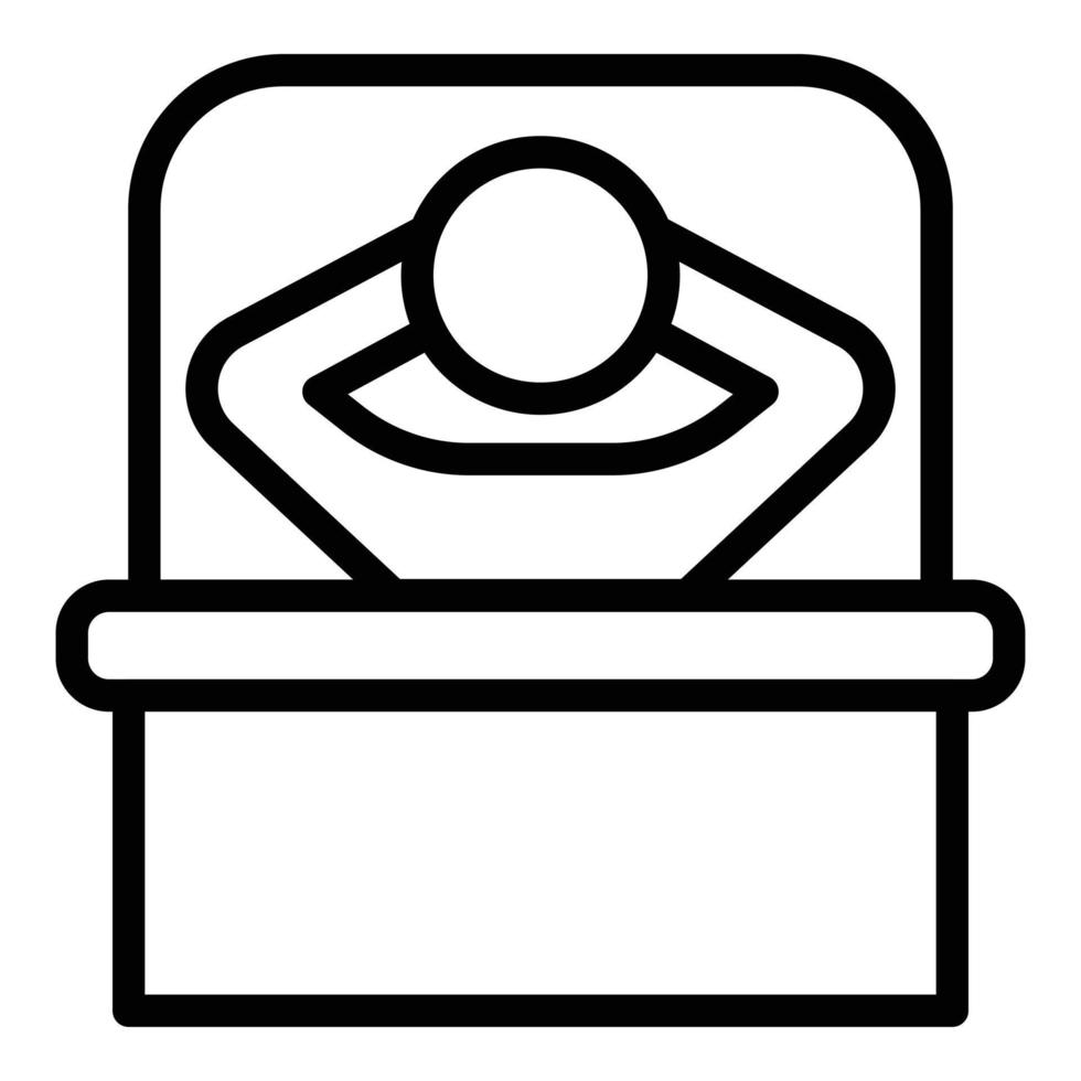 Antidepressant sleeping icon, outline style vector