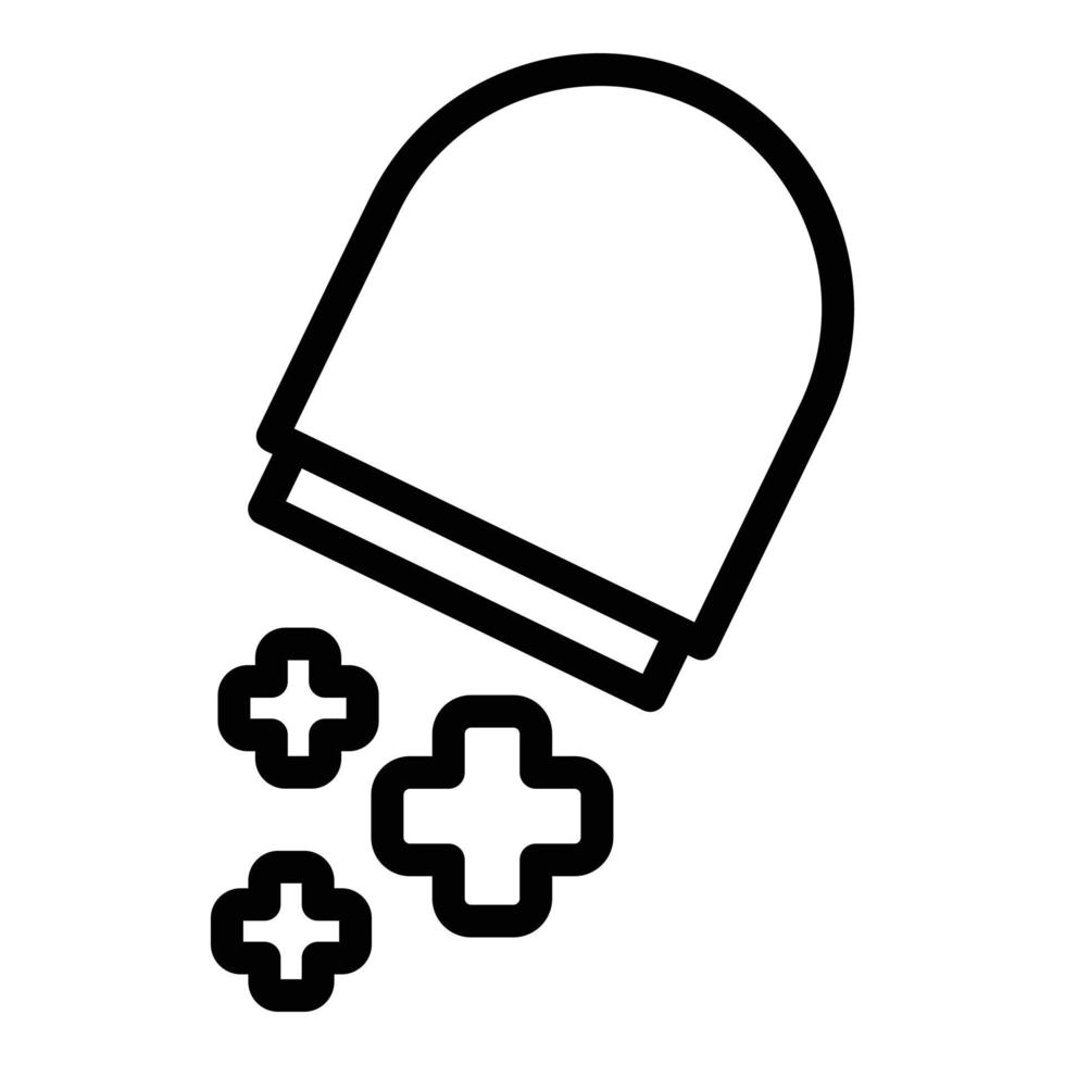 Antidepressant capsule icon, outline style vector