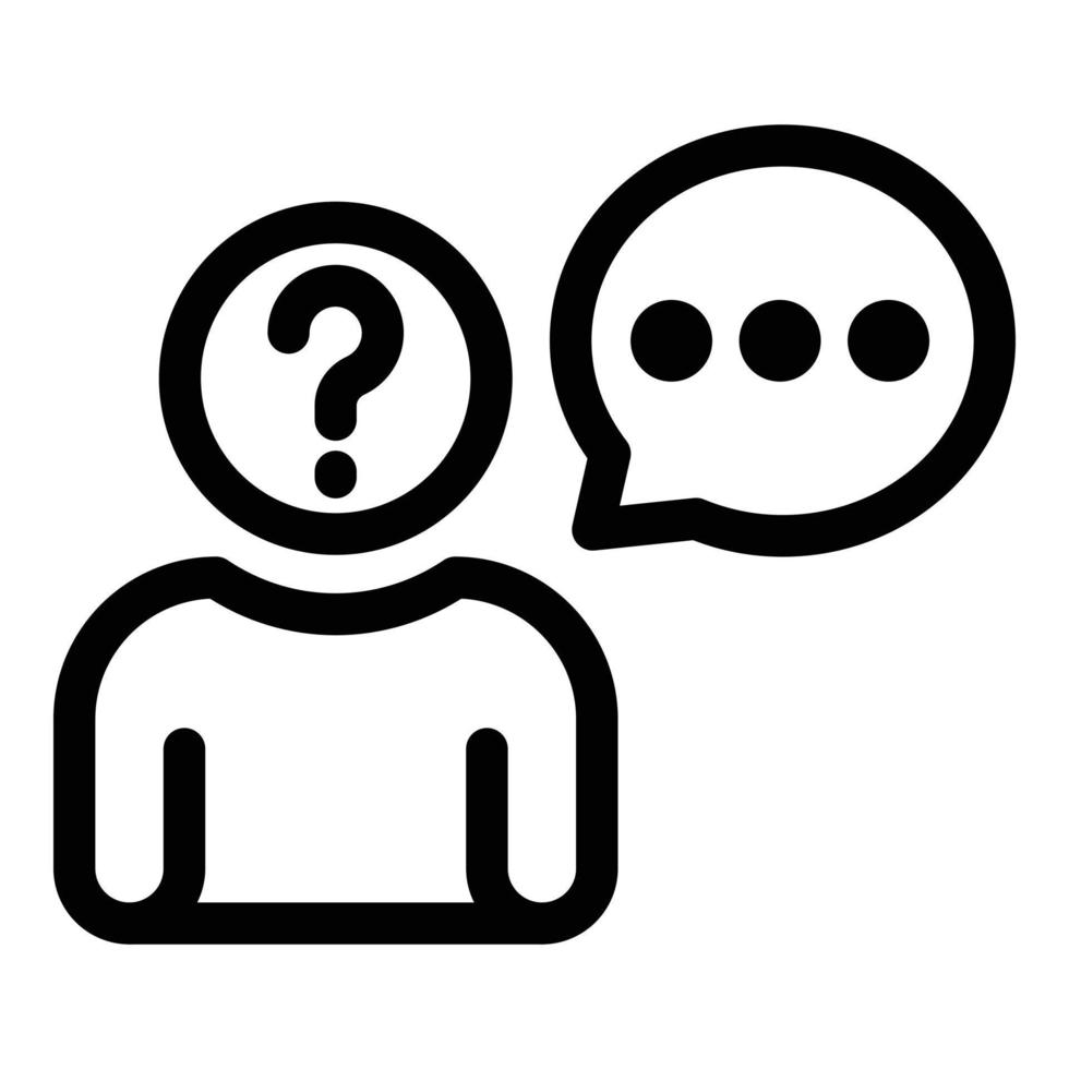 Anonymous guess icon, outline style vector