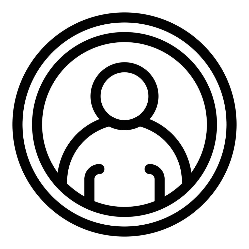 Anonymous business icon, outline style vector