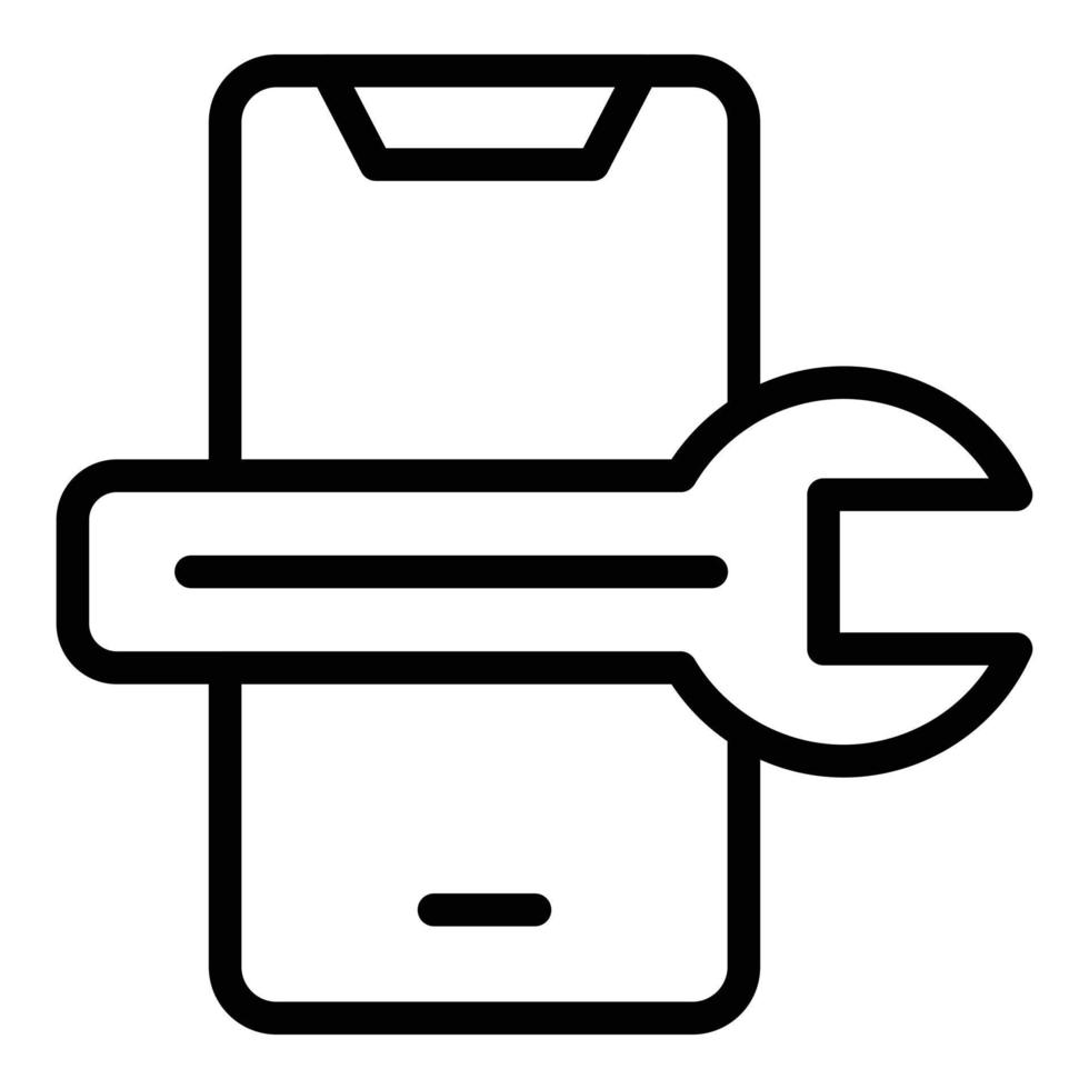 Api phone icon, outline style vector