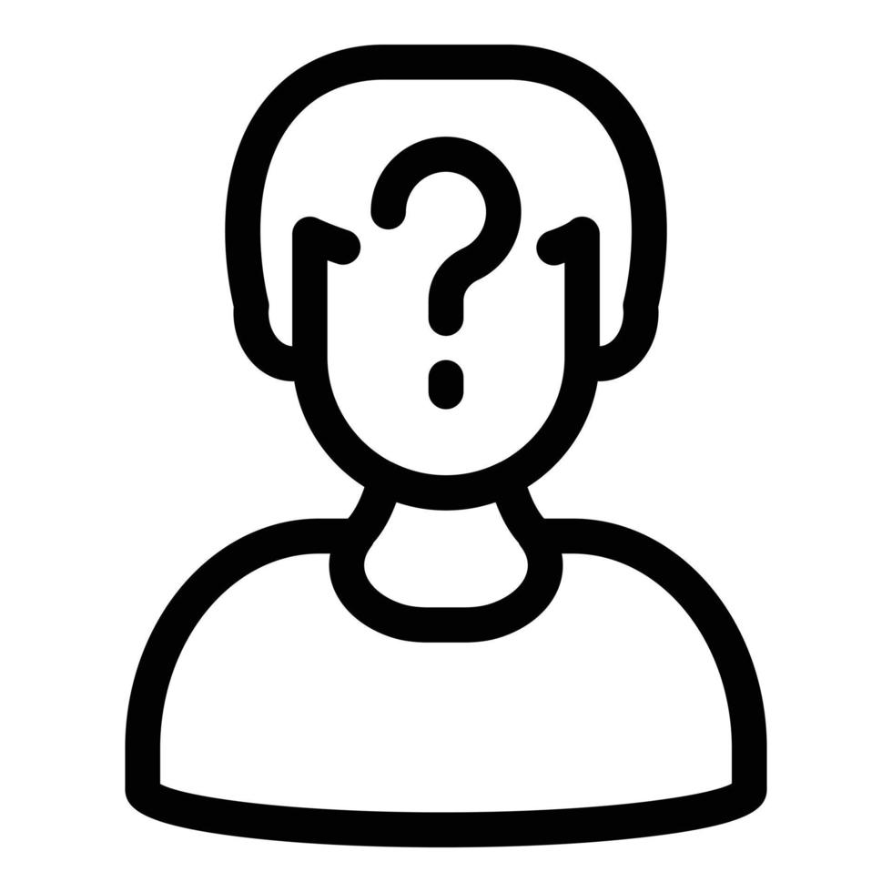 Anonymous thief icon, outline style vector