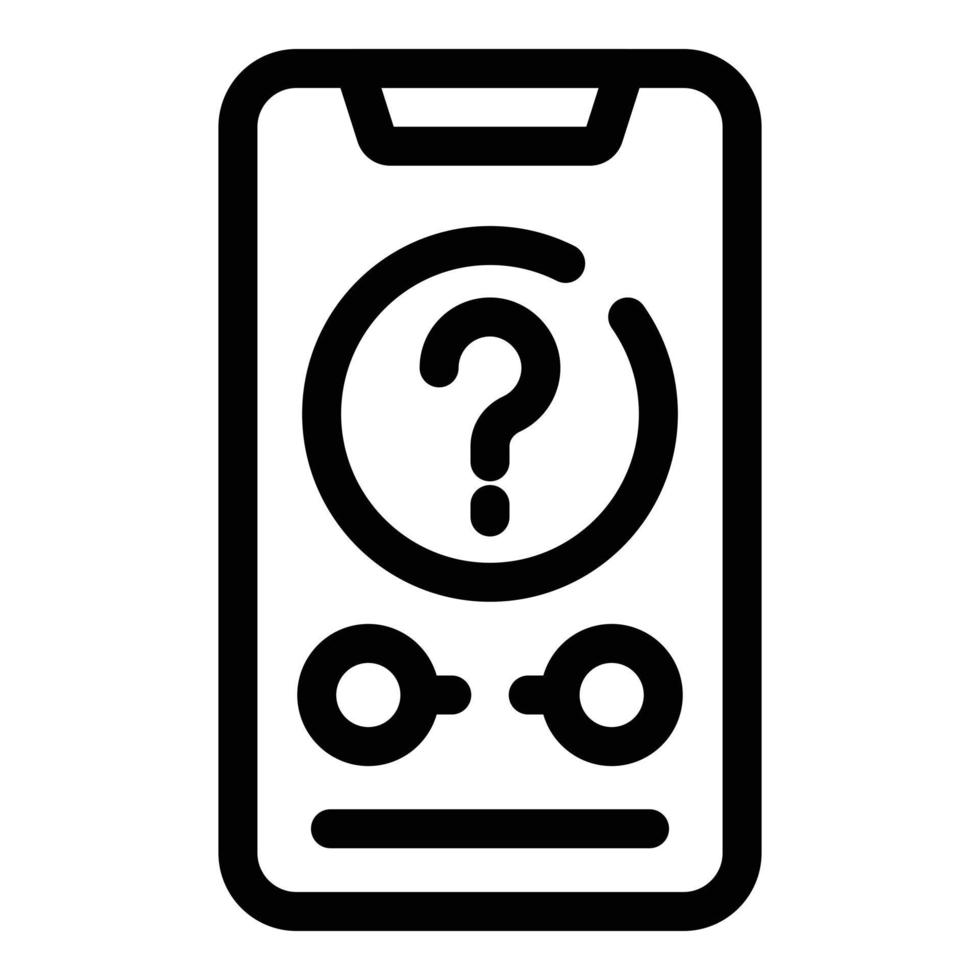 Anonymous smartphone icon, outline style vector