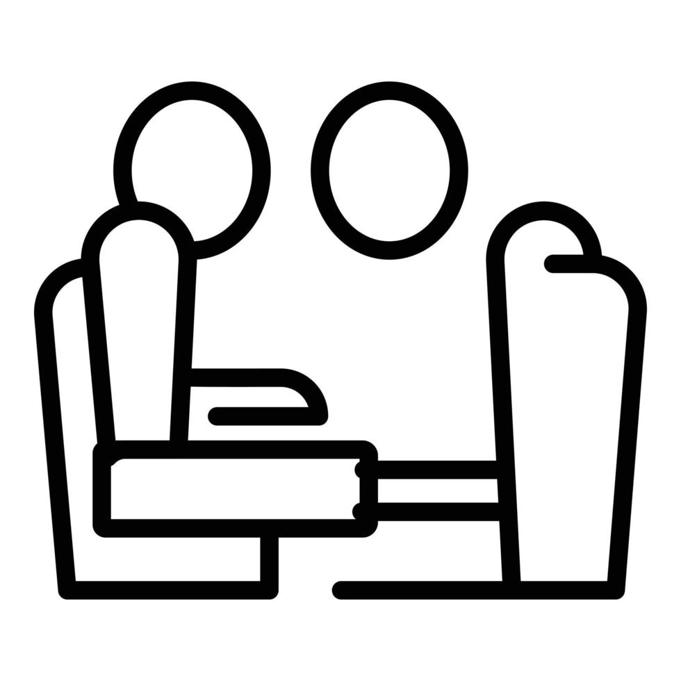 Plane seat icon outline vector. Airline class vector