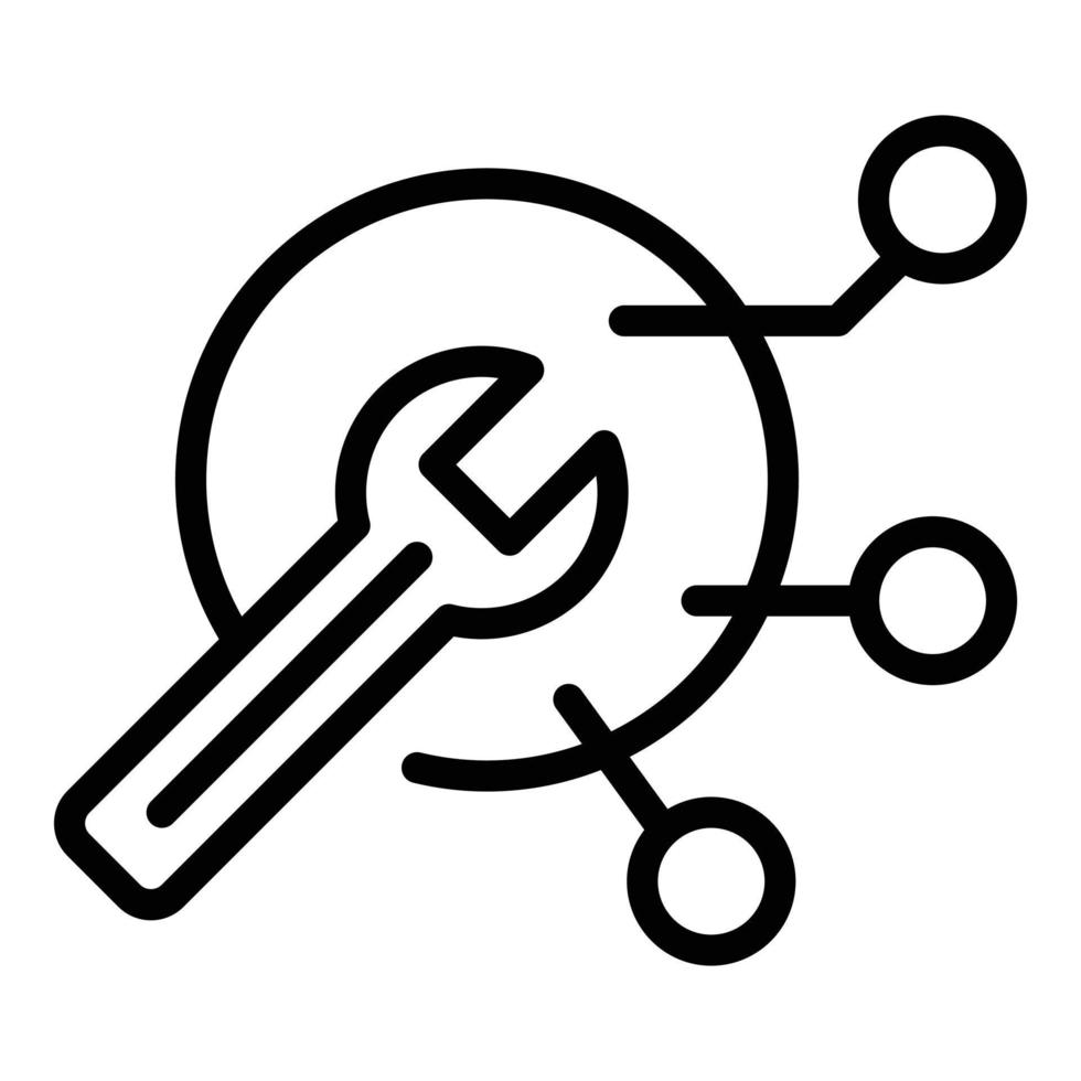 Api digital key icon, outline style vector