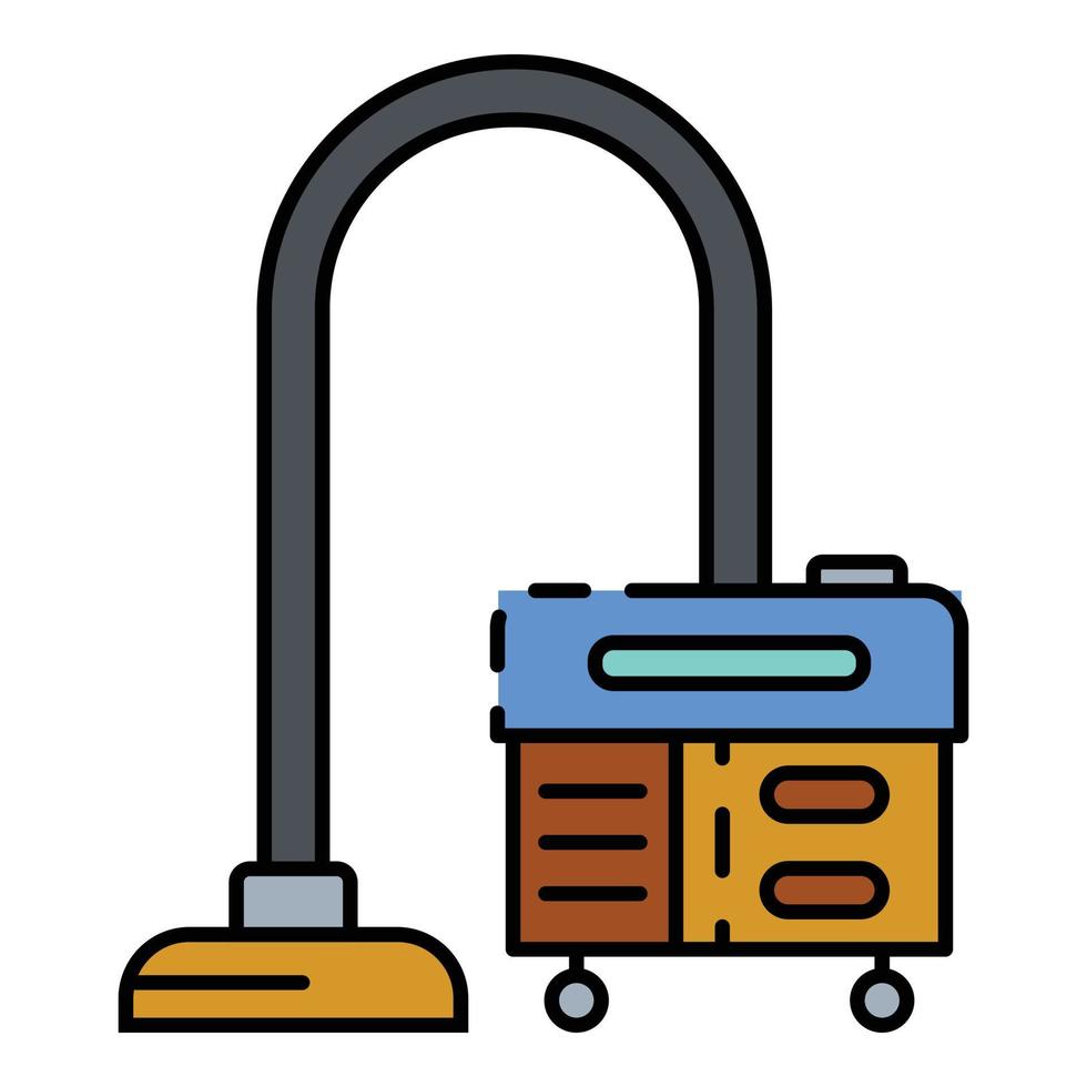 Room vacuum cleaner icon color outline vector