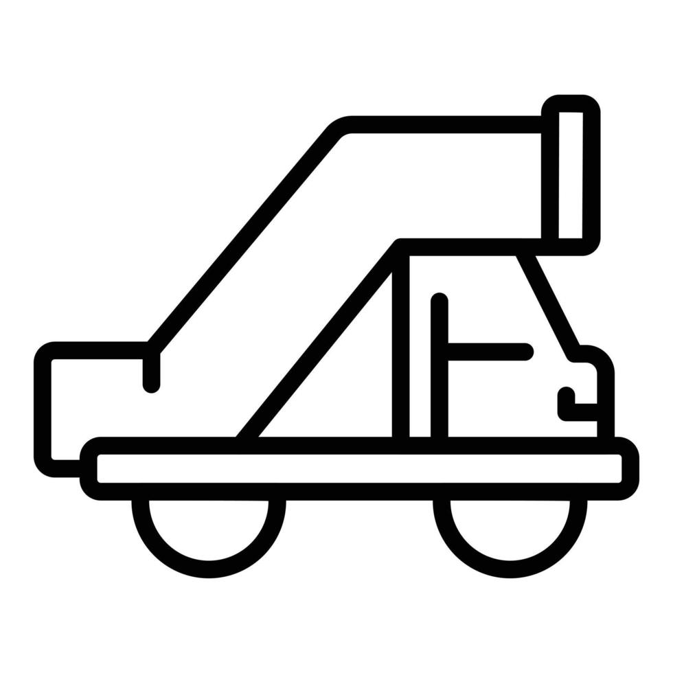 Airplane stairs icon outline vector. Airport truck vector