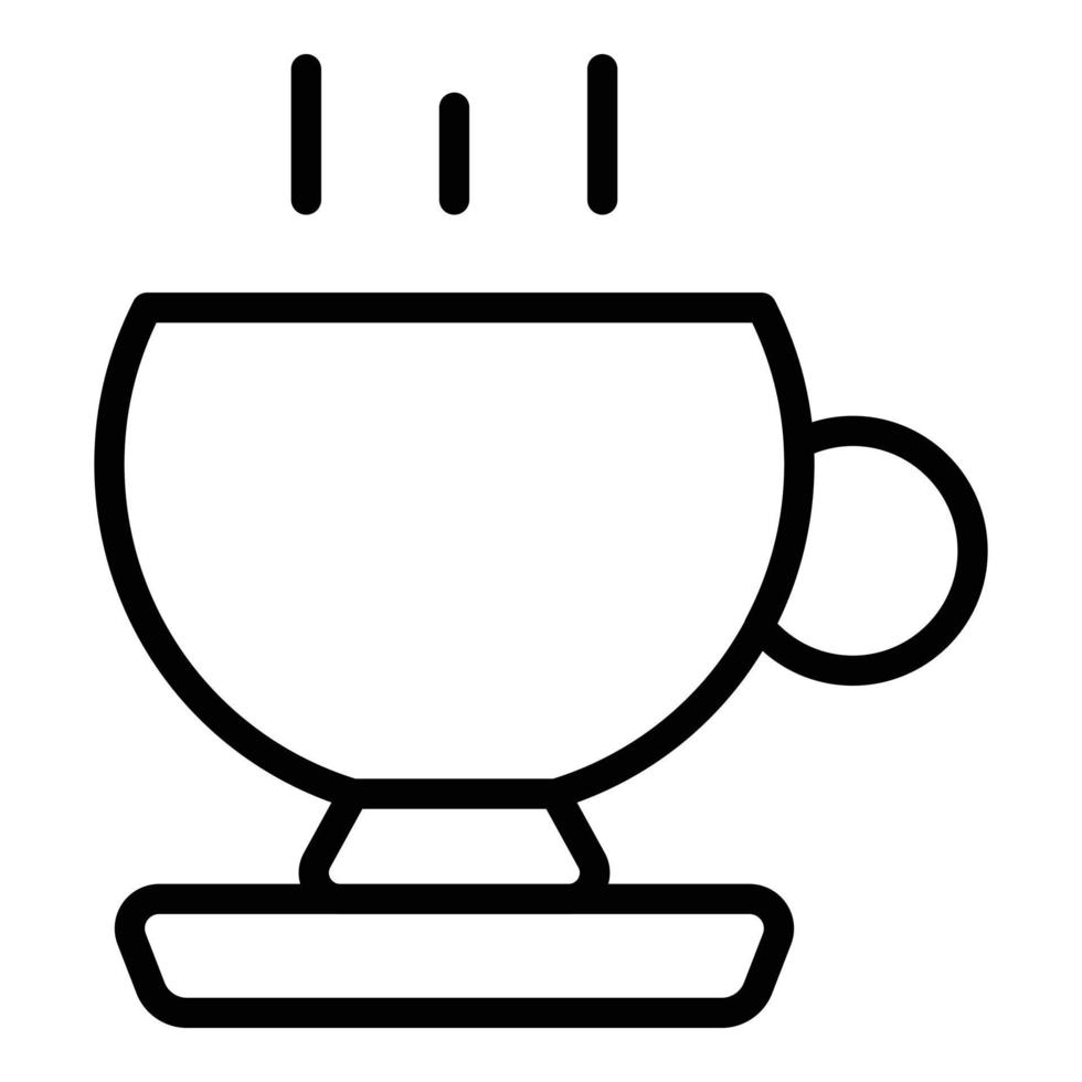 vector de contorno de icono de taza de café de avión. papel plastico
