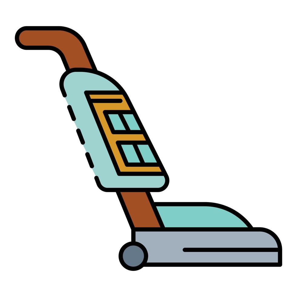 Hand vacuum cleaner icon color outline vector