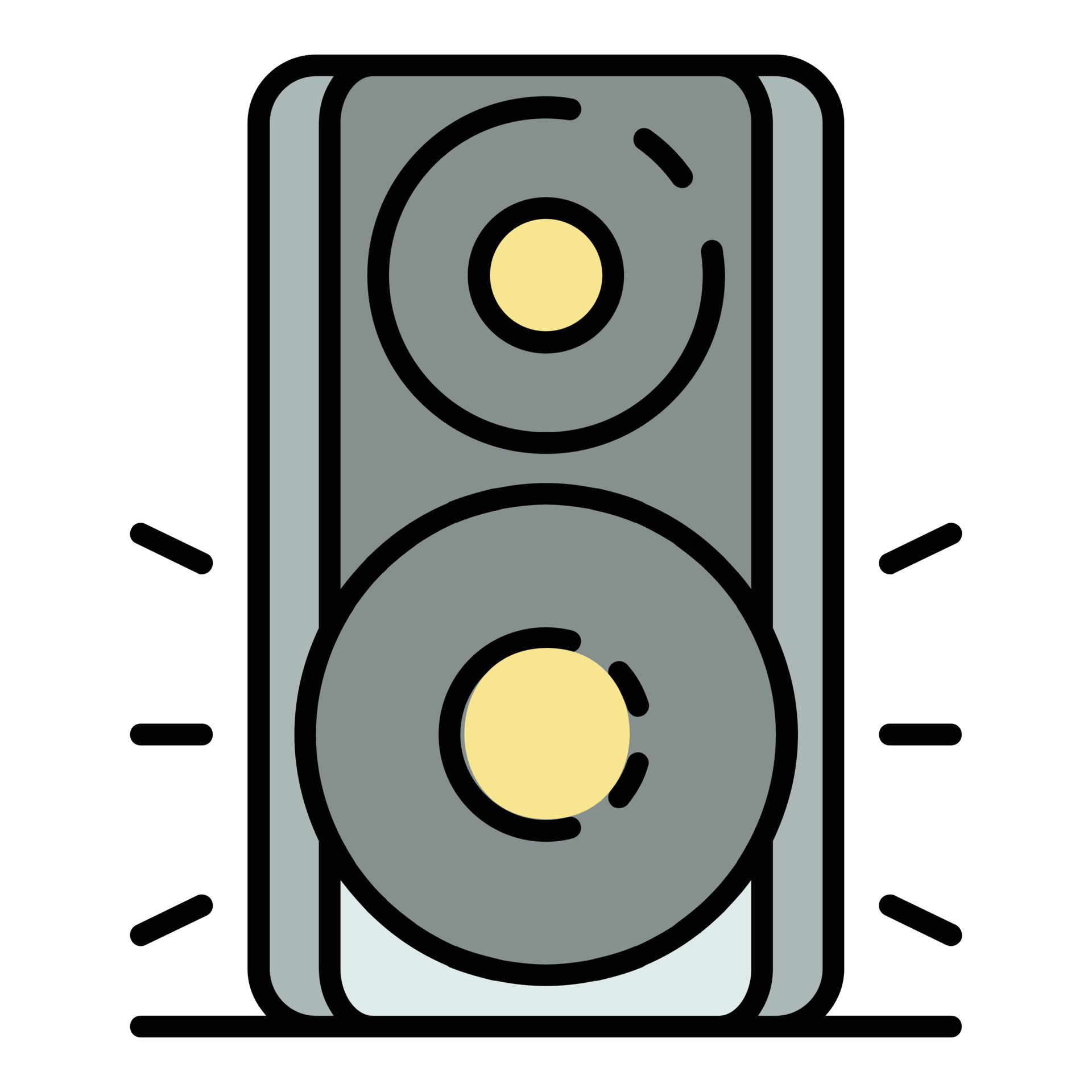 Music wood speaker icon color outline vector 15887691 Vector Art at