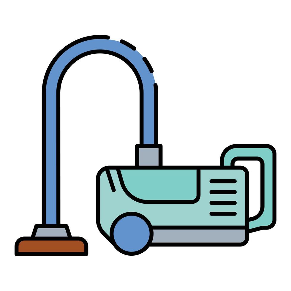 Classic vacuum cleaner icon color outline vector