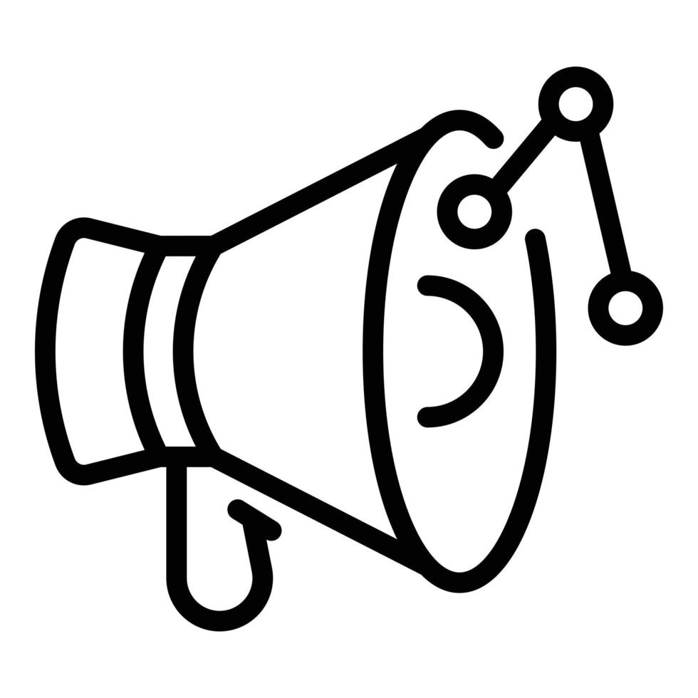 Megaphone marketing icon, outline style vector