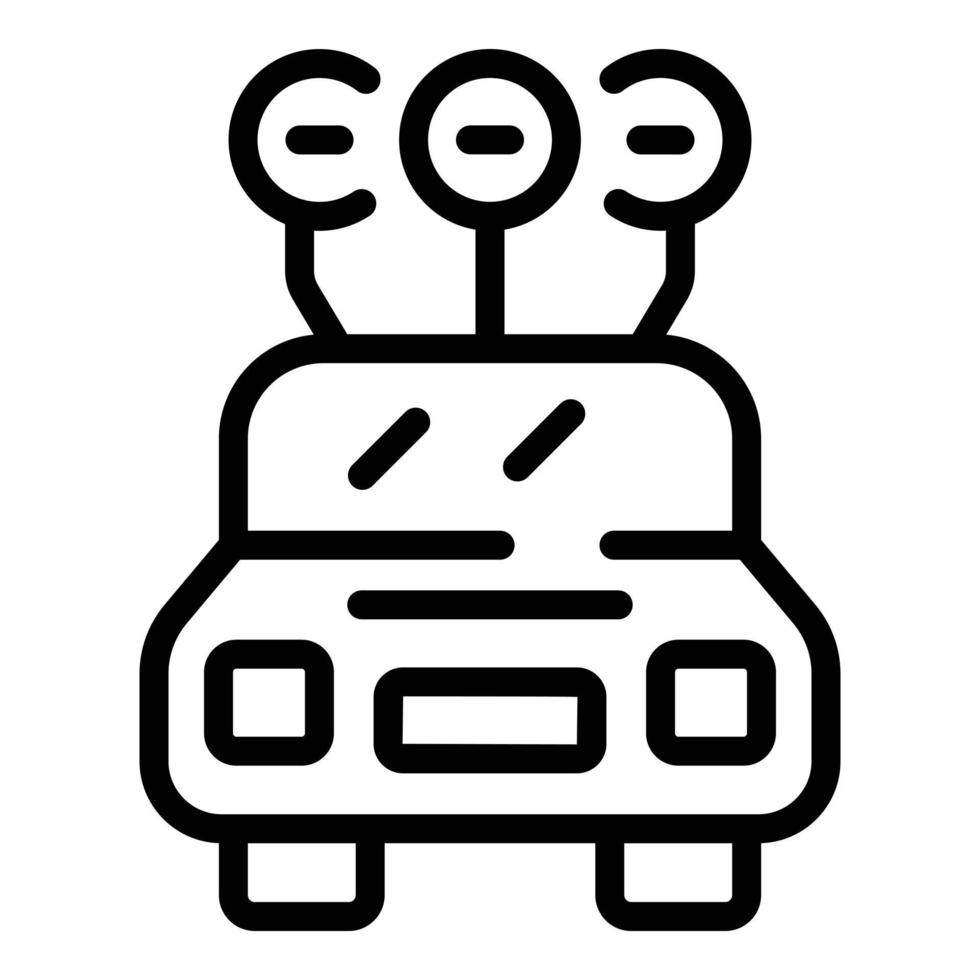 Accessible rent car icon, outline style vector