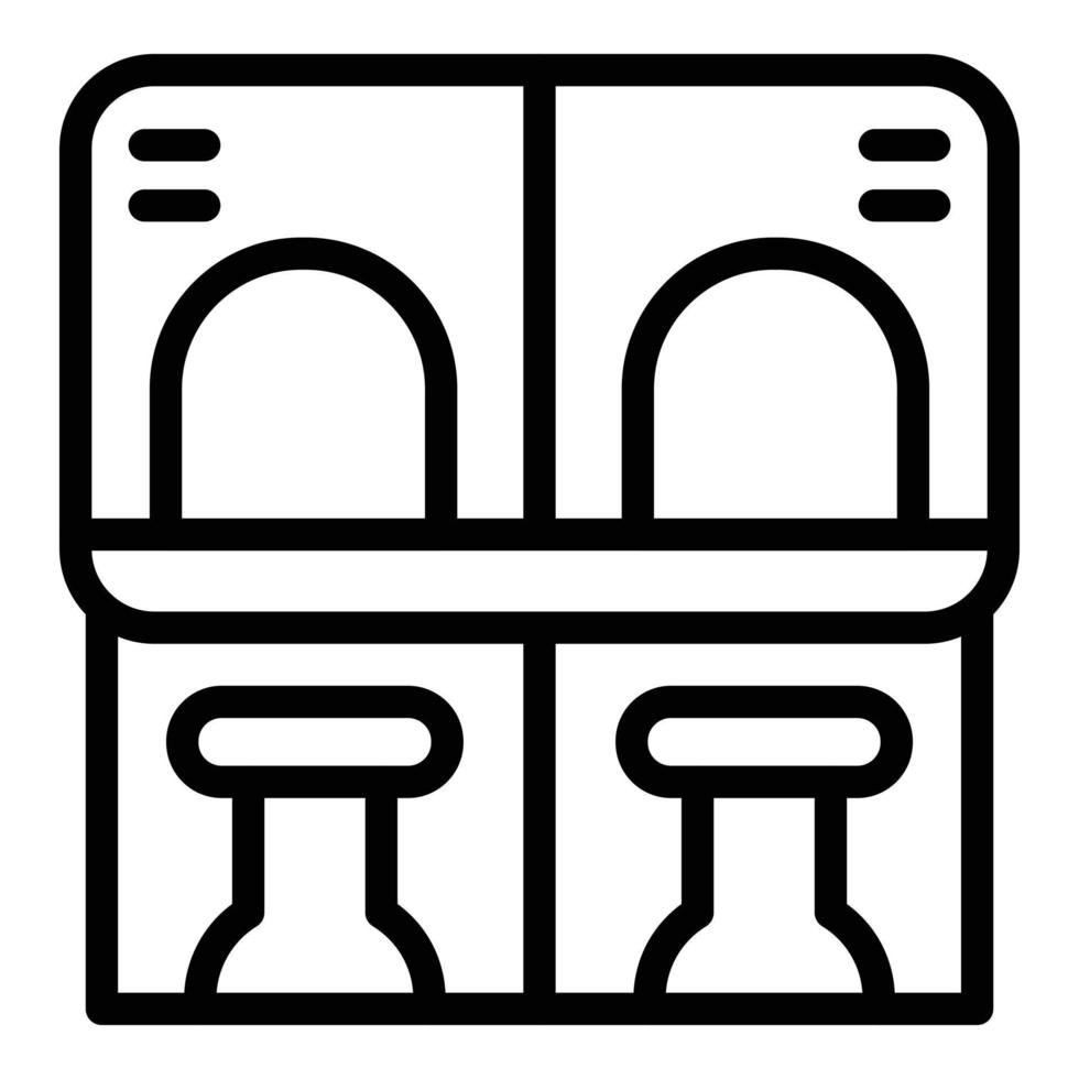Accessible environment ticket sell icon, outline style vector