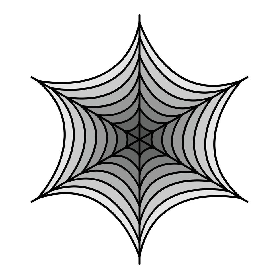 Small spider web icon color outline vector