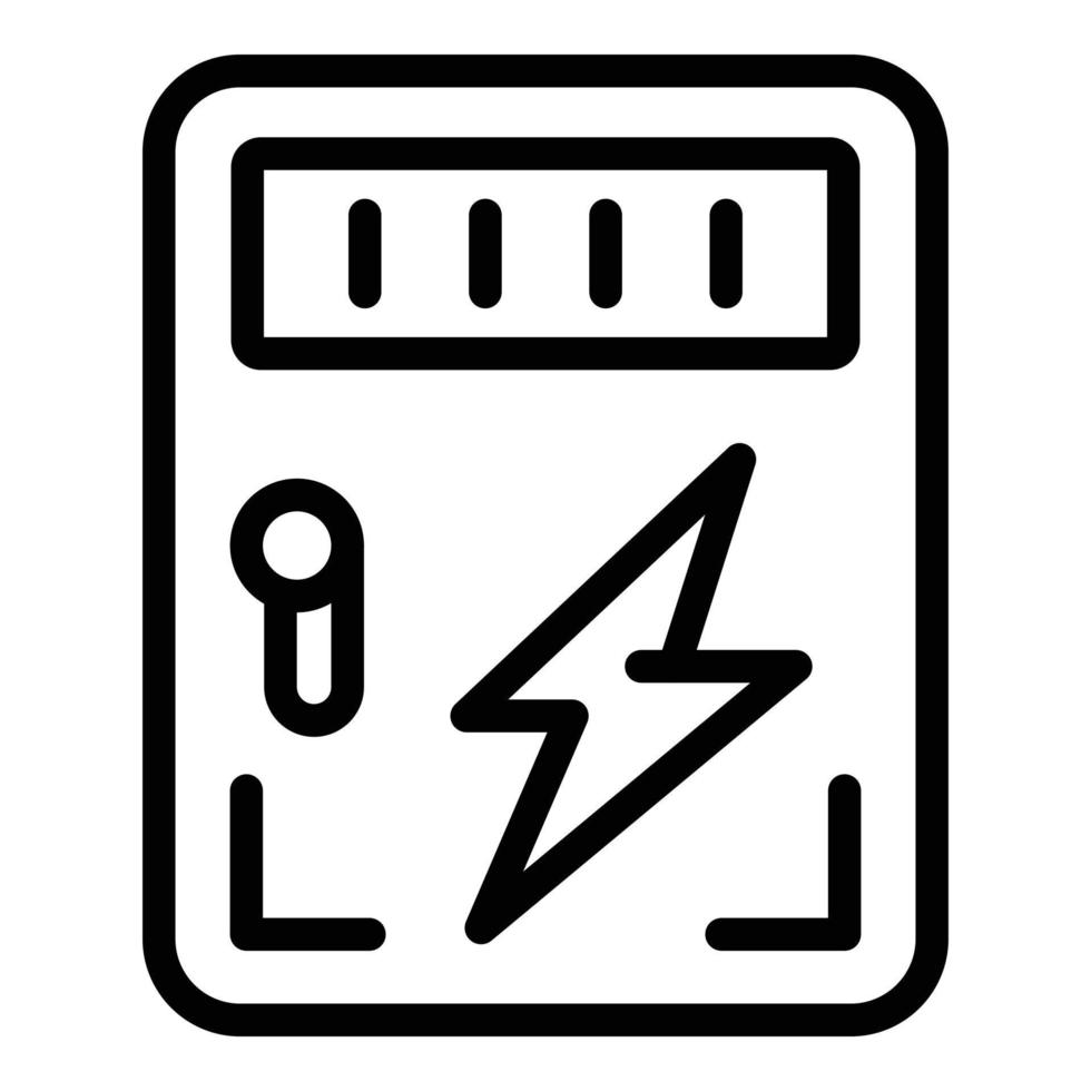 Accessible electricity icon, outline style vector