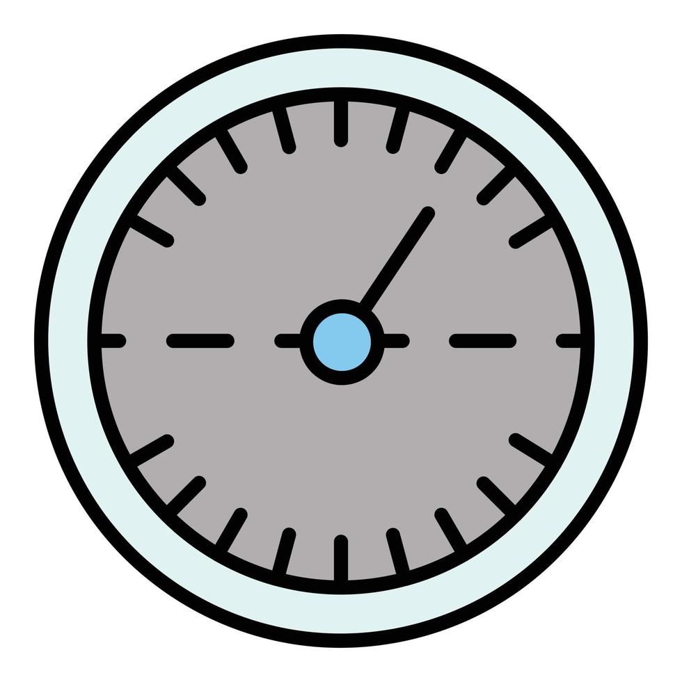 Double speedometer icon color outline vector