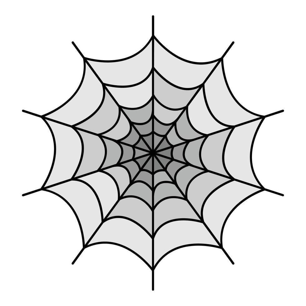 Symmetrical spider web icon color outline vector