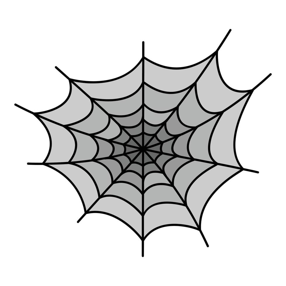 Danger spider web icon color outline vector